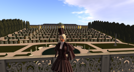 Diomita overlooking the terrace at Sanssouci Park (SL)