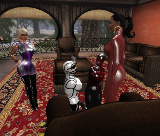 March 5th at Sarah's home: Diomita, slave Flo, vero and Madame Sarah